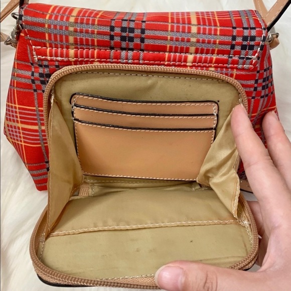 Cute red plaid cross body purse. - Picture 5 of 5